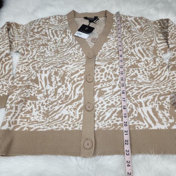 Cardigan Sweater Simply Vera Vera Wang Medium Button Up Patterned Sweater $58 - Picture 6 of 7
